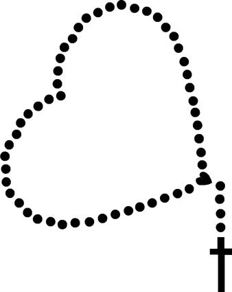 rosary-in-heart-shape