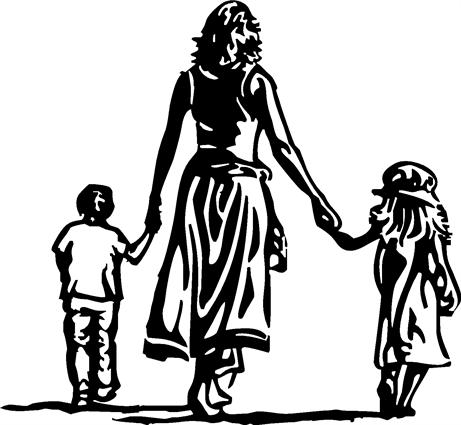 mother-children-walking